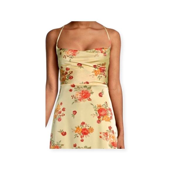 DANIELLE BERNSTEIN Floral Tie-Back Dress Size Small‎ - Picture 3 of 3